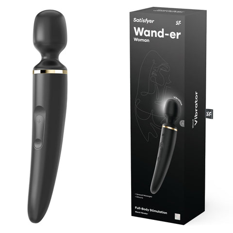 Satisfyer Wand-er Woman Black Full-Body Massager 10in Black > Sex Toys > Massage Wands