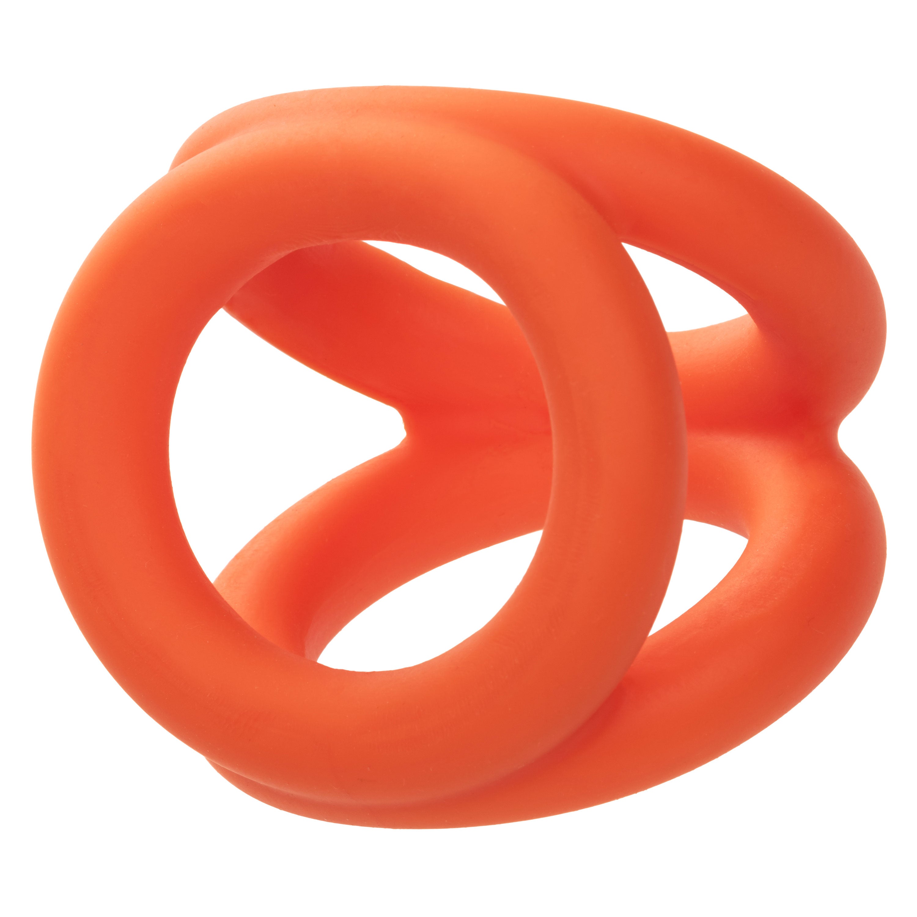Alpha Liquid Silicone Tri-Ring Orange Ultra Stretchy Enhancer Ring COCK RINGS Sling