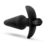 Anal Adventures Platinum Silicone Vibrating Anal Plug Black Black > Anal Range > Butt Plugs