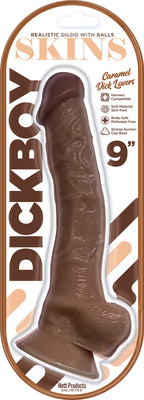 Dickboy Skins 9 Inch Realistic Dildo With Balls Caramel Brown > Dildos > Large Dildos