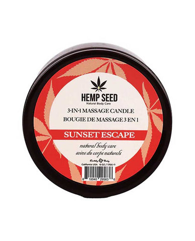 Hemp Seed 3-in-1 Massage Candle - Paradise Mist 6 Oz Massage Candles
