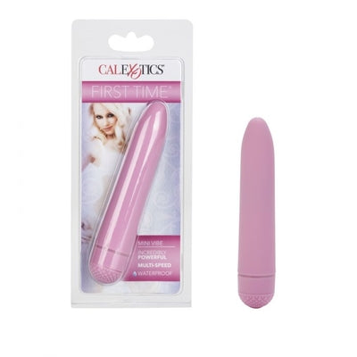 First Time Mini-Vibe Pink 4.5 Inch Compact Multi-Speed Waterproof Massager Pink BULLETS