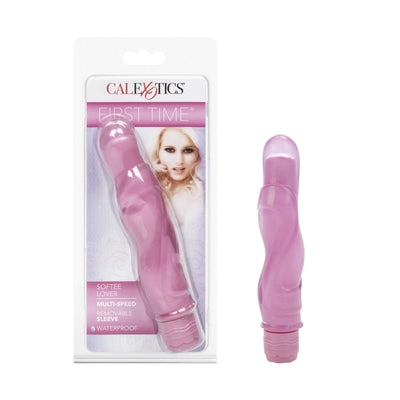 First Time Softee Lover Pink Multi-Speed Vibrator with Removable Soft Sleeve 5 Inch Waterproof Stimulator Pink Vibrators