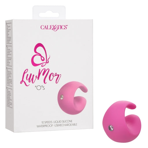 LuvMor "O"s Pink Mini Curved Massager with 10 Speeds, Liquid Silicone, USB Rechargeable, Waterproof Default Title Finger Stimulator