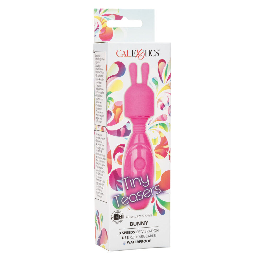 Tiny Teasers Bunny Vibrator Rechargeable Mini Travel Wand Vibrator > Sex Toys For Ladies > Clitoral Vibrators and Stimulators