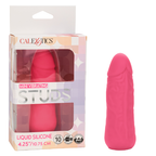 Mini Vibrating Studs Pink Liquid Silicone Vibe 4.25 Inches 10.75 Centimeters > Vibrators > Mini Vibrators