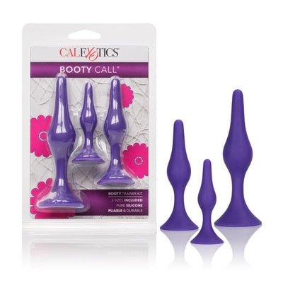 Booty Call Booty Trainer Kit Purple Silicone Anal Toys with Three Sizes and Suction Cup Base Purple Anal Toys & Stimulators