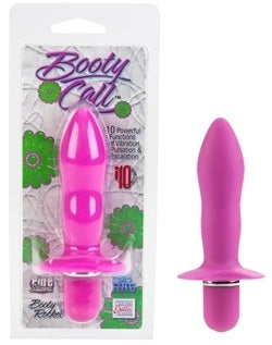 Booty Call Booty Rocket Pink Silicone Prostate Massager 4.75 Inch with 10 Vibration Settings Pink Anal Toys & Stimulators