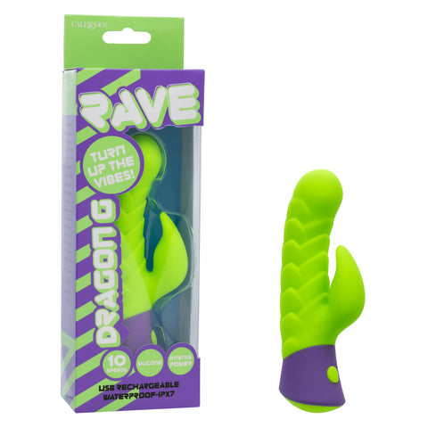Rave Dragon G Vibrator Green Dual Pleasure Silicone Massager Vibrators - G Spot