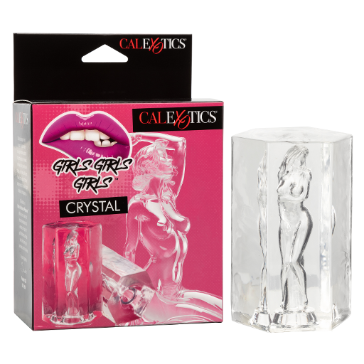 Girls Girls Girls Crystal Clear Soft Stretchy Masturbator With Suction Seal Clear Strokers - Manual