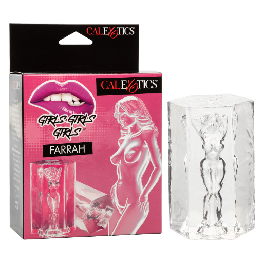 Girls Girls Girls™ Farrah Transparent Travel Masturbator Soft Tight Stretchy Sleeve Clear Strokers - Manual