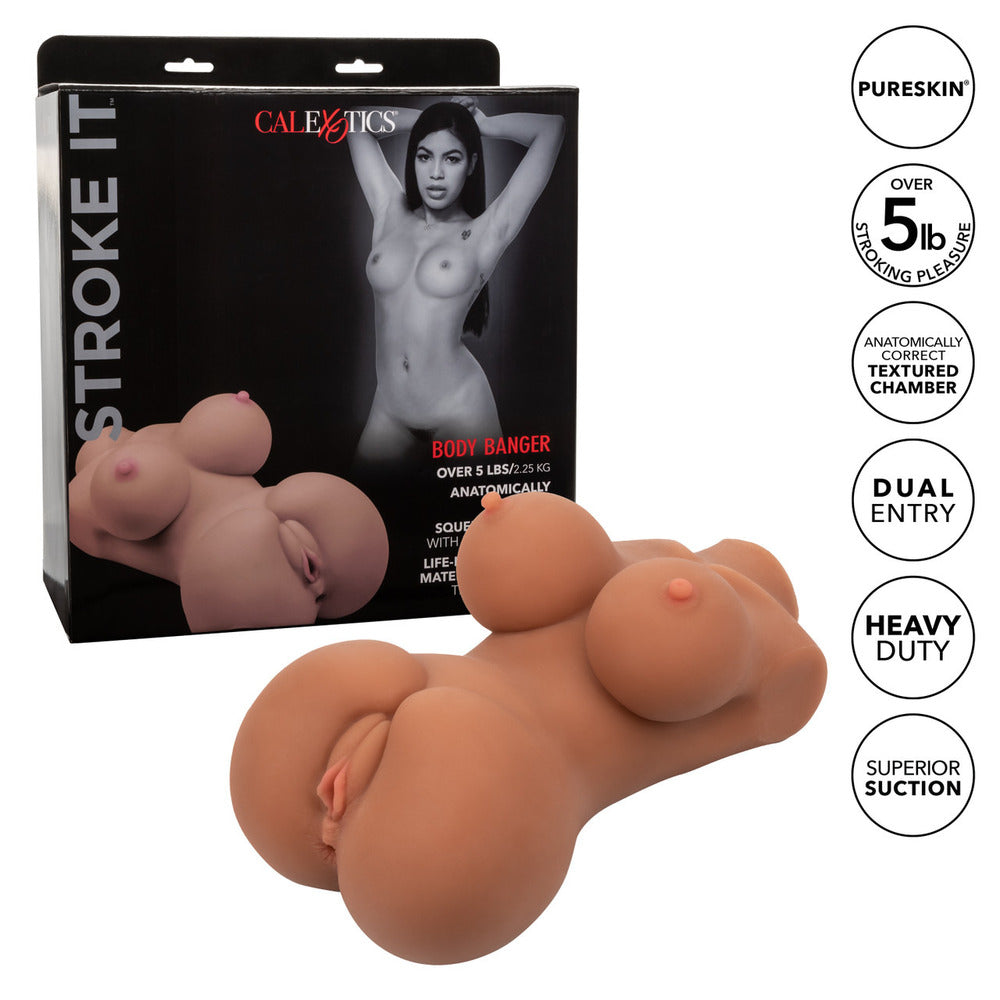 Stroke It Body Banger Male Masturbator Real Flesh Brown > Sex Toys For Men > Masturbators > Manual
