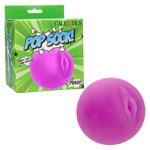 Pop Sock Pussy Purple Ultra-Soft Life-Like Masturbator with Closed-End Design Purple Strokers - Cup|Egg