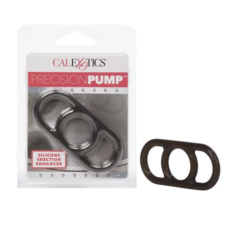 Precision Pump Silicone Erection Enhancer Smoke Black COCK RINGS