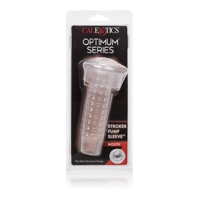 Optimum Series Stroker Pump Sleeve Mouth Transparent Medium Size Clear Strokers - Manual