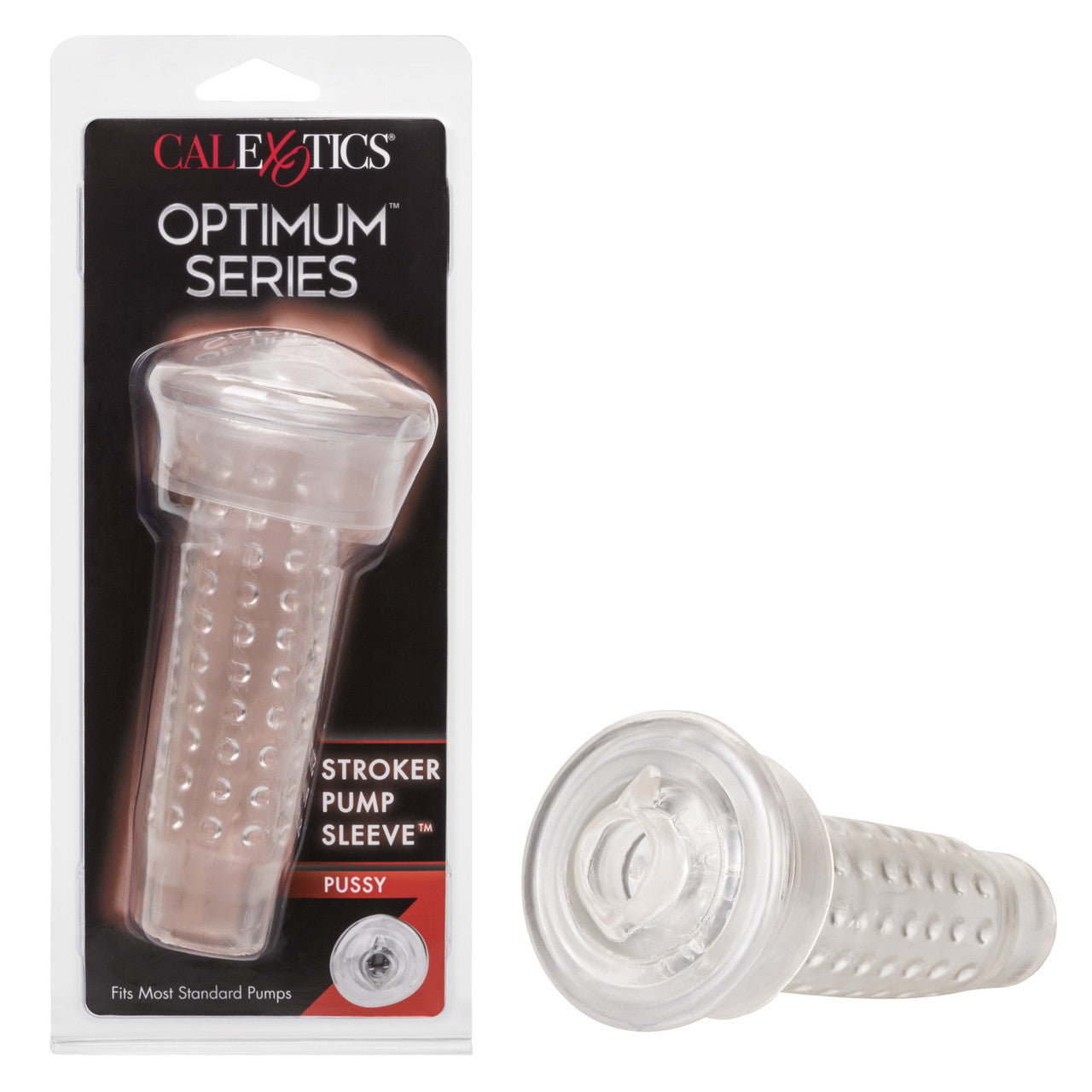 Optimum Series Realistic Stroker Pump Sleeve Pussy 6 Inch Clear Clear > Sex Toys For Men > Masturbators > Manual