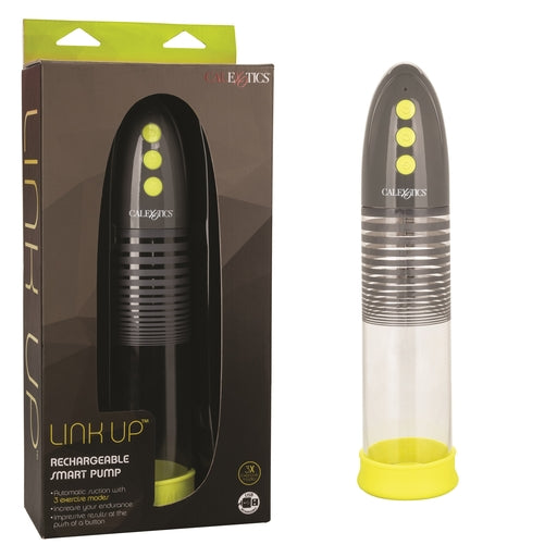 Link Up Rechargeable Smart Pump Black and Yellow with Three Enhancement Exercise Modes 1879 PUMPS Male Electric