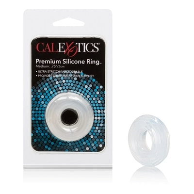 Premium Silicone Ring Medium Clear Stretchy Support Ring Clear COCK RINGS