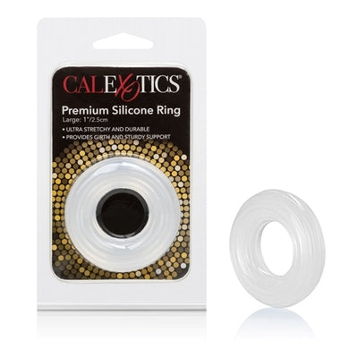 Premium Silicone Ring Large Clear 1.7 Inch Stretchy Support Enhancer Clear COCK RINGS