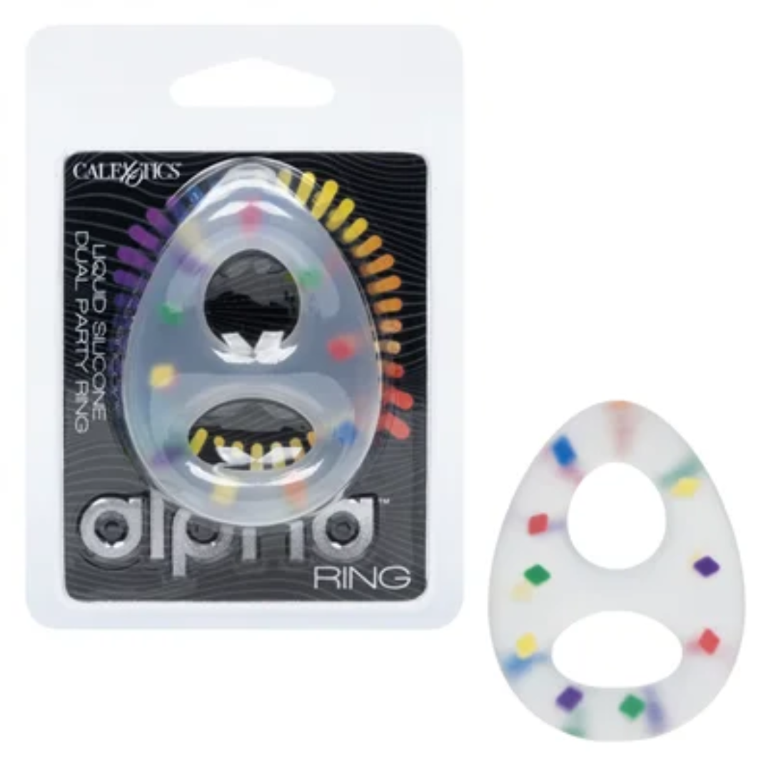 CalExotics Alpha Liquid Silicone Dual Party Ring – Luxury Silicone Cock Ring > Cock Ring > Single