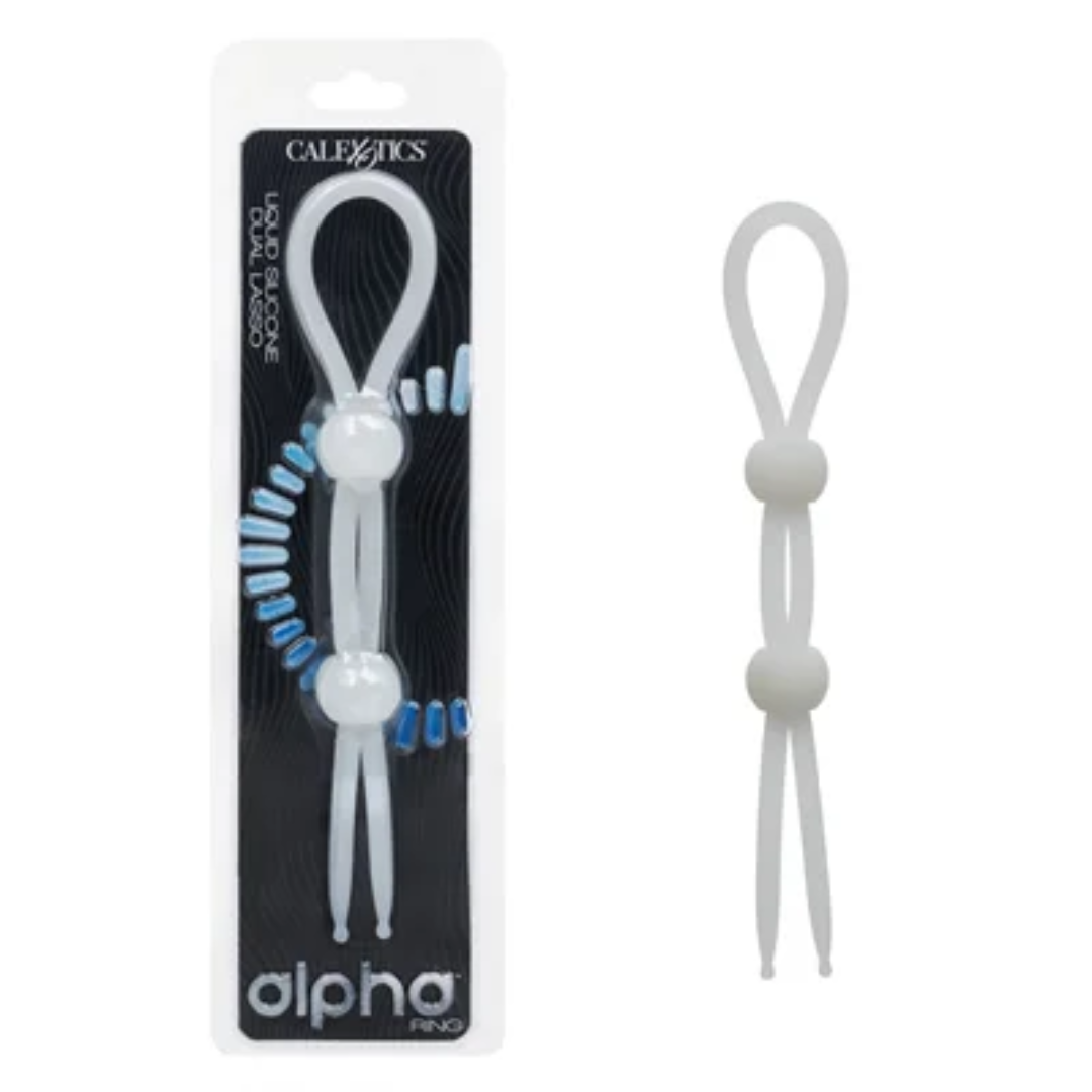 Alpha Liquid Silicone Dual Lasso (Natural) – Versatile Adjustable Cock Ring > Cock Ring > Adjustable