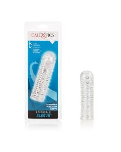 Reversible Sleeve Clear Textured Soft Stretchy TPR Sleeve for Enhanced Sensual Pleasure Clear SLEEVES