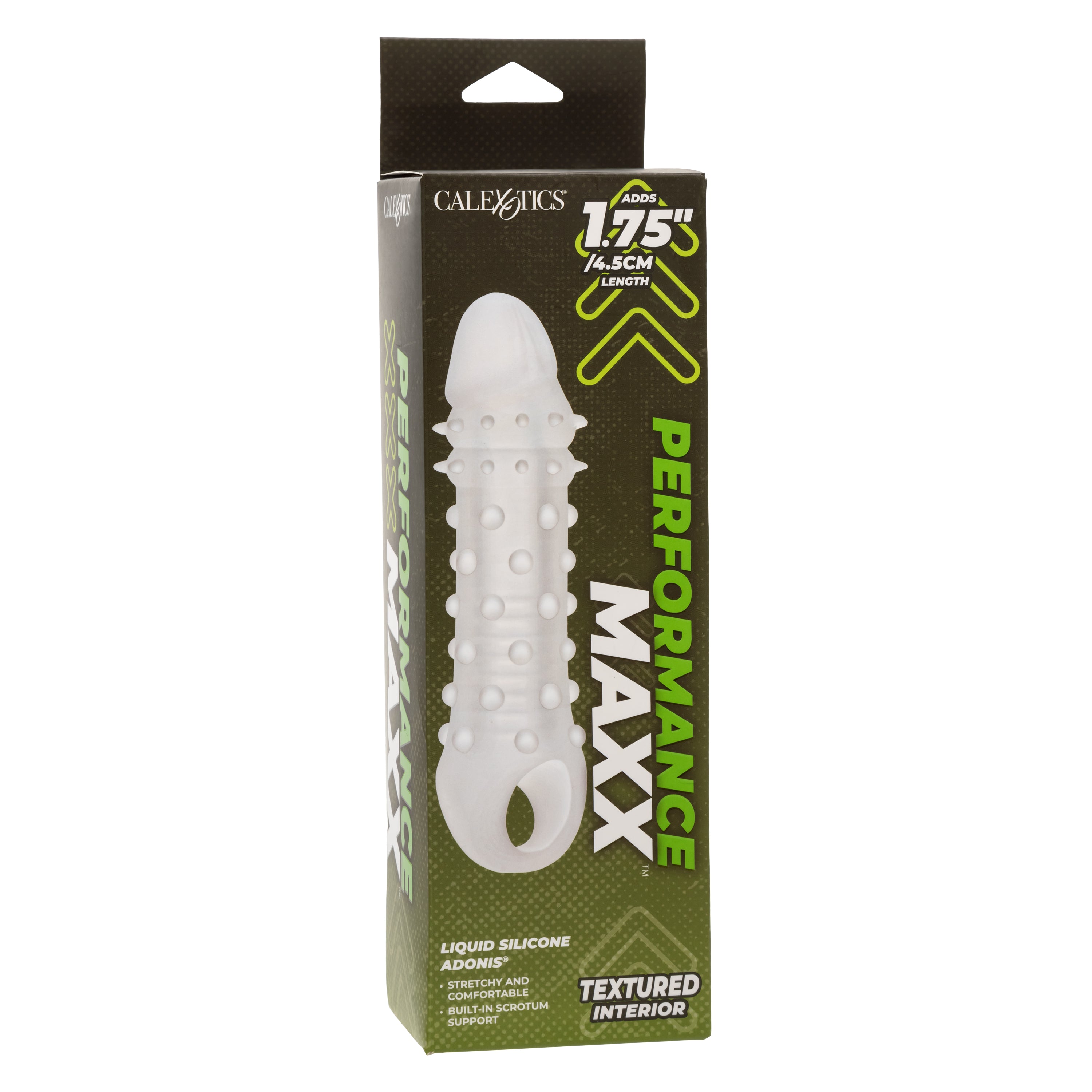 Performance Maxx Liquid Silicone Adonis 1.75 Inch Textured Enhancer Clear SLEEVES
