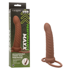 Performance Maxx Ribbed Dual Penetrator Toy Brown > Vibrators > Realistic Vibrators