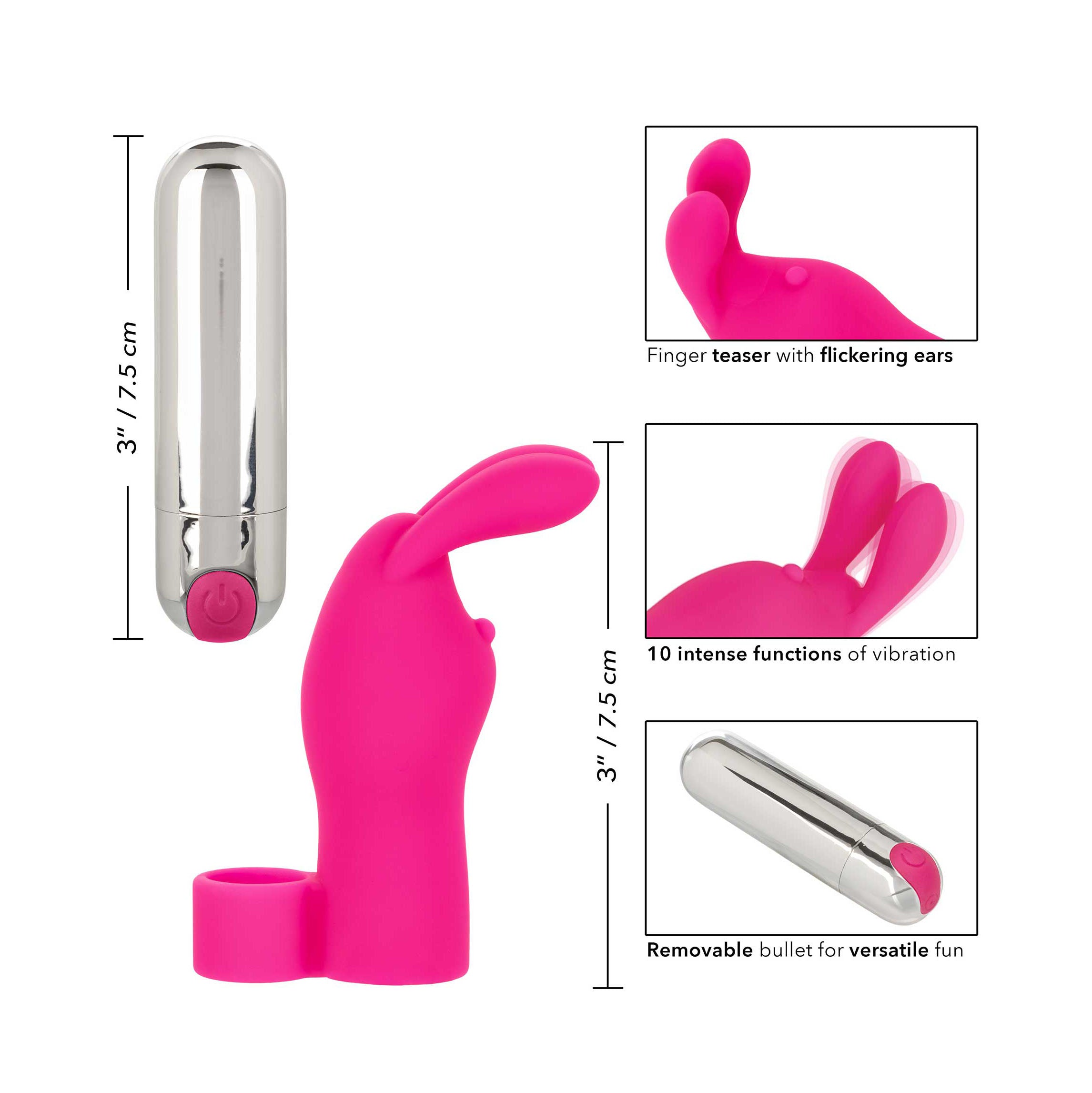 Intimate Play Rechargeable Bunny Finger Vibrator > Vibrators > Finger Vibrators