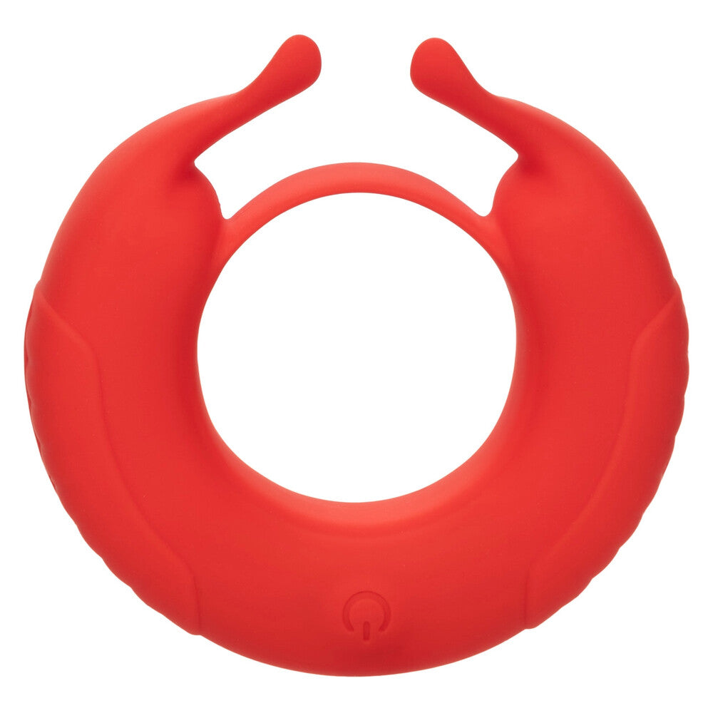 Taurus Enhancer Couples Vibrating Silicone Cock Ring Red Couples Toys