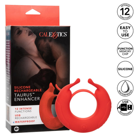 Taurus Enhancer Couples Vibrating Silicone Cock Ring Couples Toys