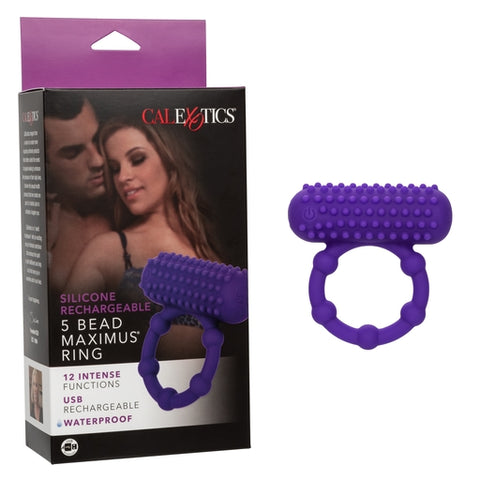 5 Bead Maximus Rechargeable Cock Ring Cock Rings Vibrating