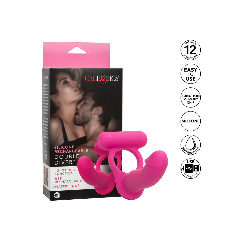 Silicone Double Diver (Rechargeable) – Silicone Stimulator > Cock Ring > Vibrating