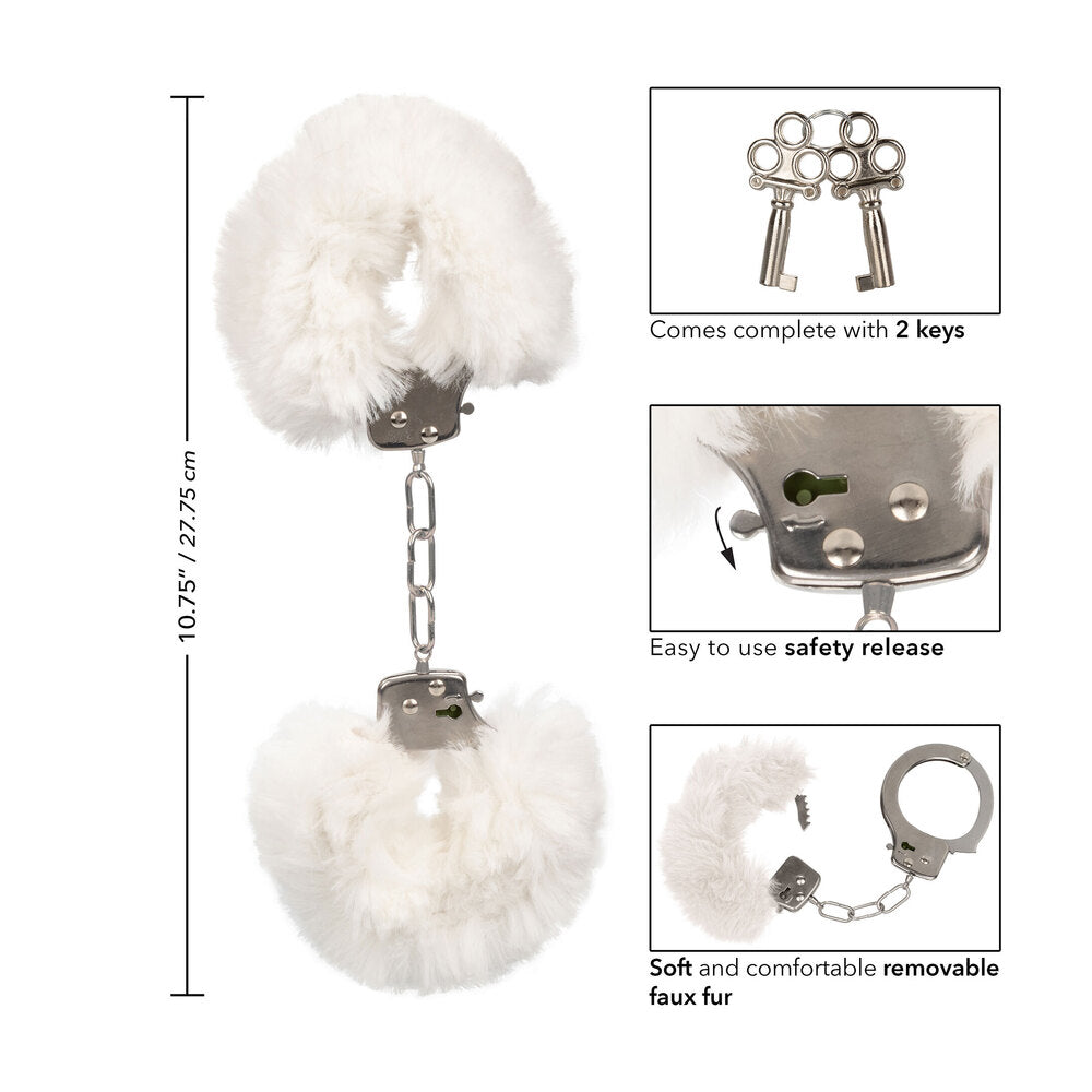 Ultra Fluffy White Furry Cuffs – Soft Bondage Handcuffs > Bondage Gear > Handcuffs