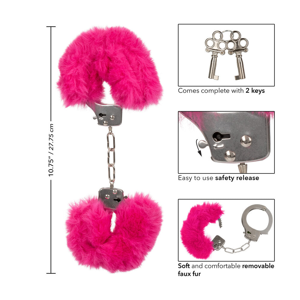 Ultra Fluffy Pink Furry Handcuffs – Plush Couples Bondage Gear > Bondage Gear > Handcuffs