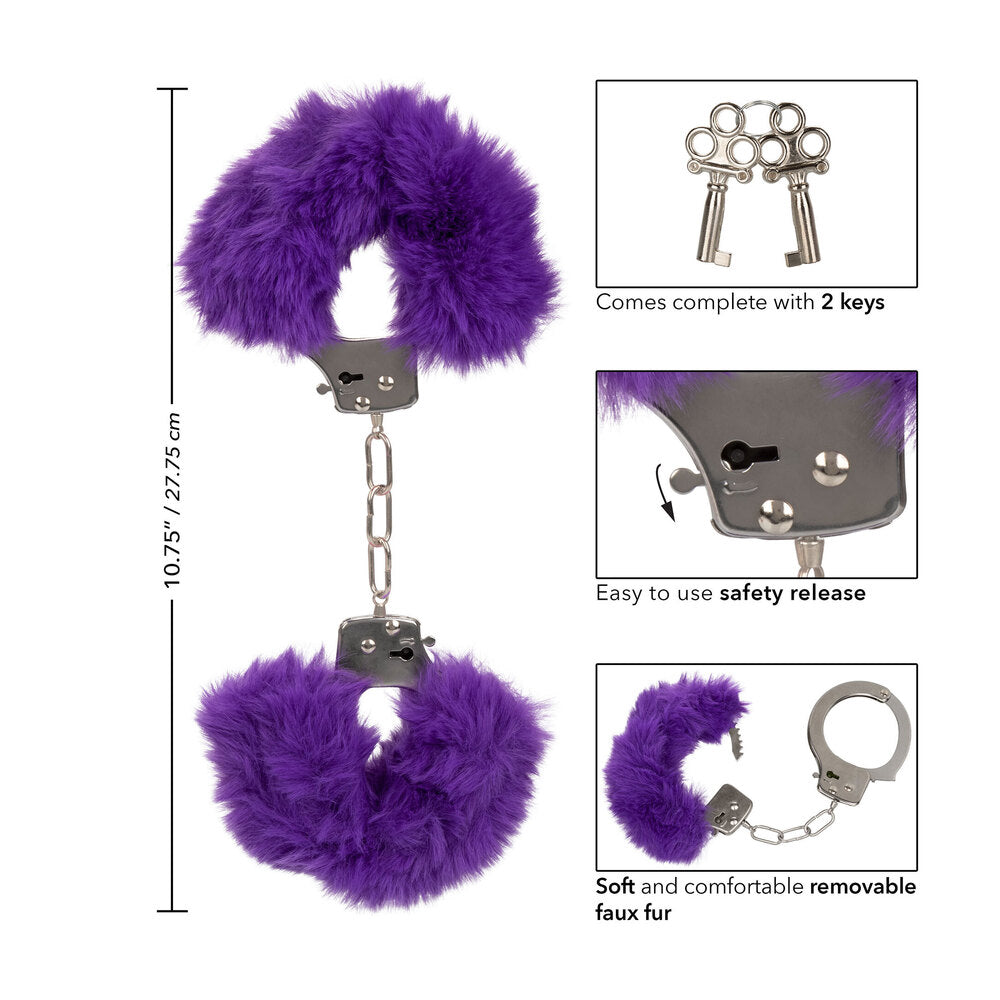 Ultra Fluffy Purple Furry Handcuffs > Bondage Gear > Handcuffs