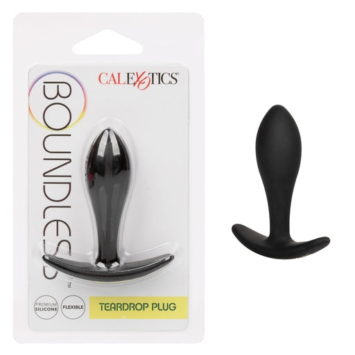 Boundless Teardrop Plug – Petite Flexible Butt Plug with Pull Handle Black > Anal Range > Butt Plugs