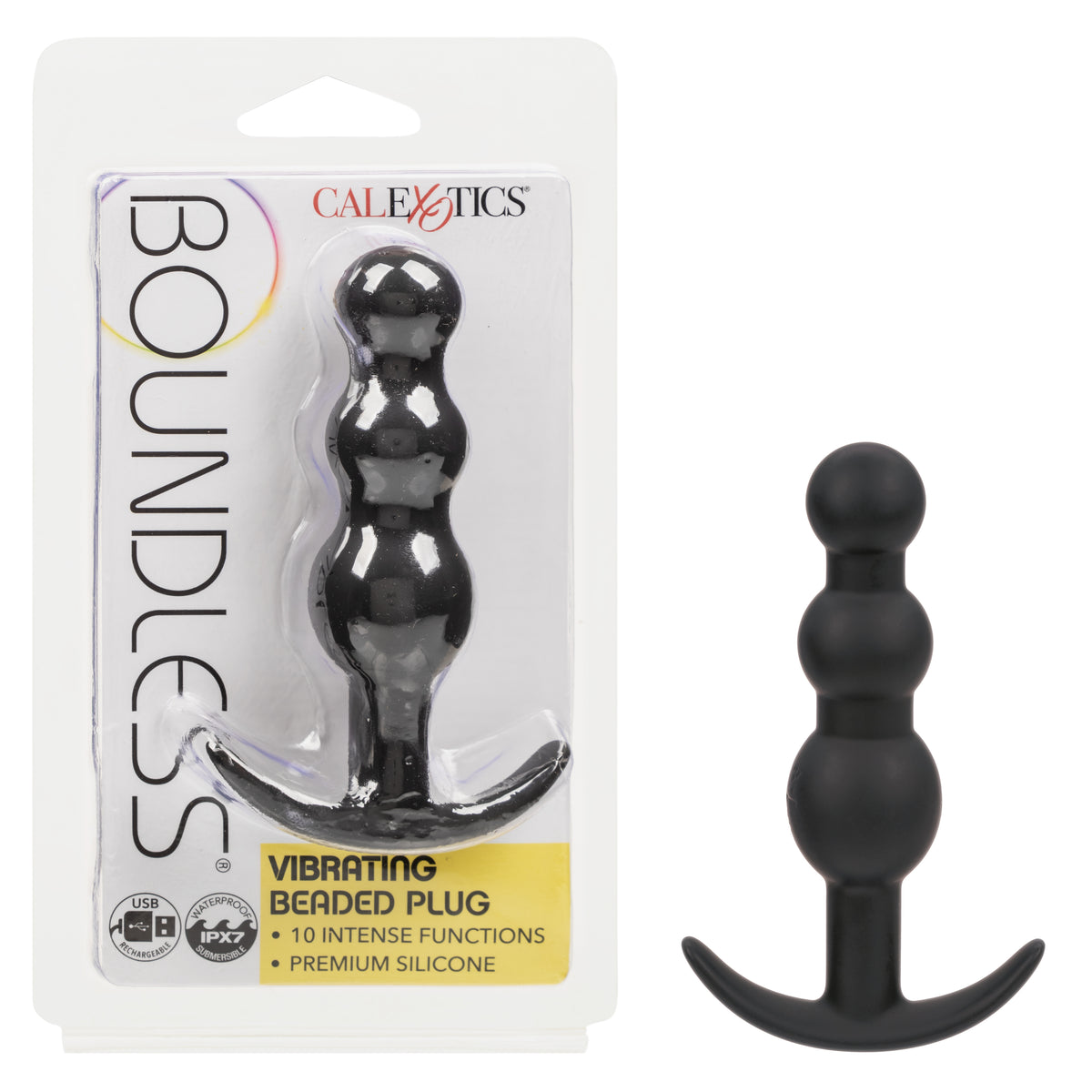 Boundless Vibrating Beaded Plug Black Anal Toys & Stimulators