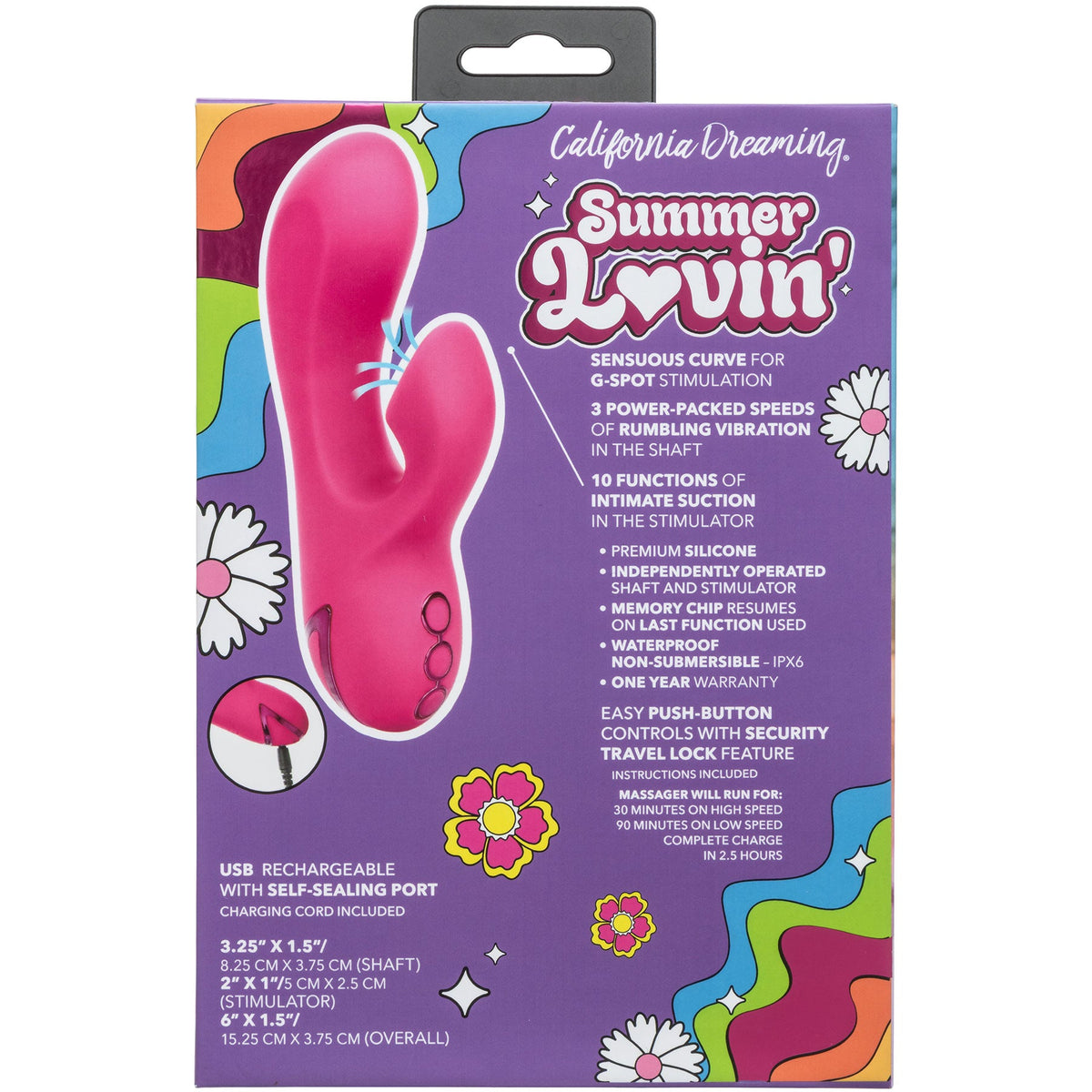 California Dreaming Summer Lovin Babe - Three Speed Dual Stimulator > Sex Toys For Ladies > Air Pulsation