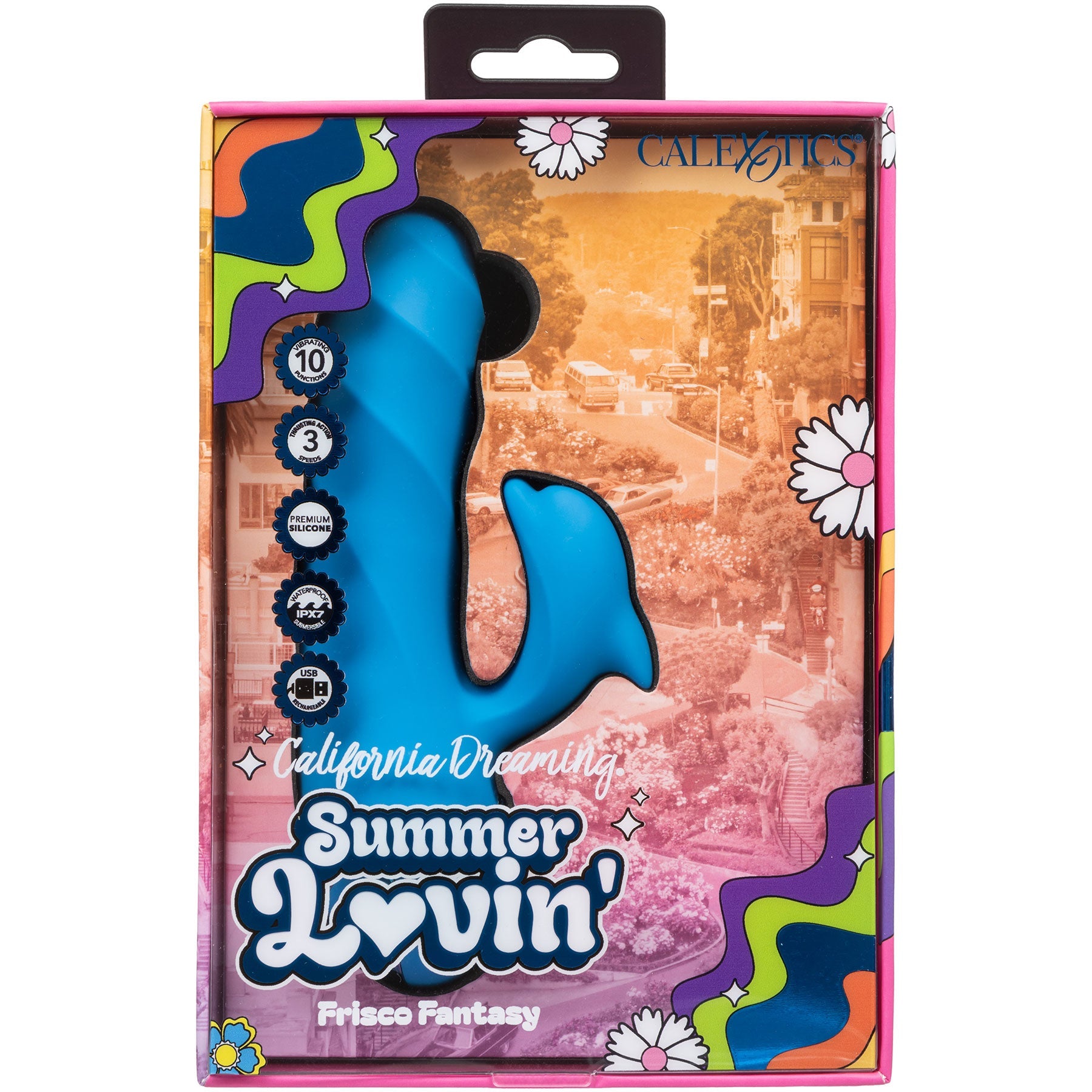 Summer Lovin Frisco Fantasy – Waterproof Silicone Thrusting Stimulator Blue > Vibrators > Ladies > Rabbit
