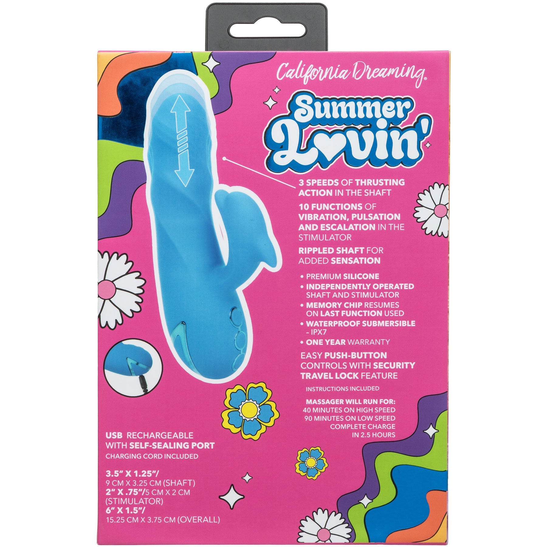 Summer Lovin Frisco Fantasy – Waterproof Silicone Thrusting Stimulator > Vibrators > Ladies > Rabbit
