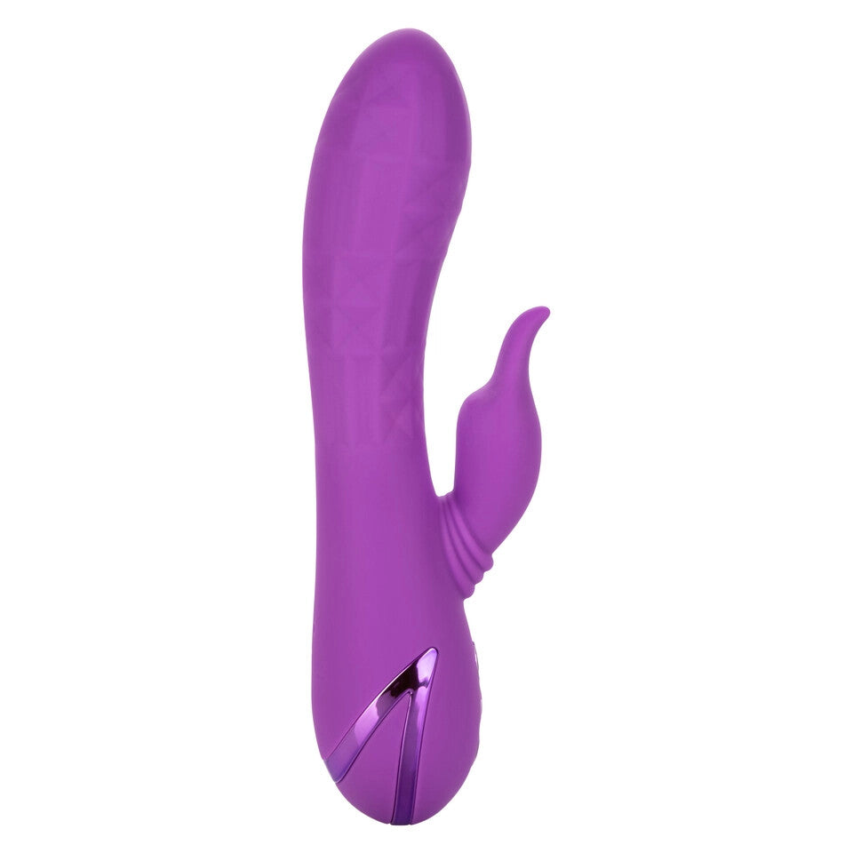 Rechargeable Valley Vamp Clitoral Vibrator With Rhythm Purple VIBRATORS-RABBIT