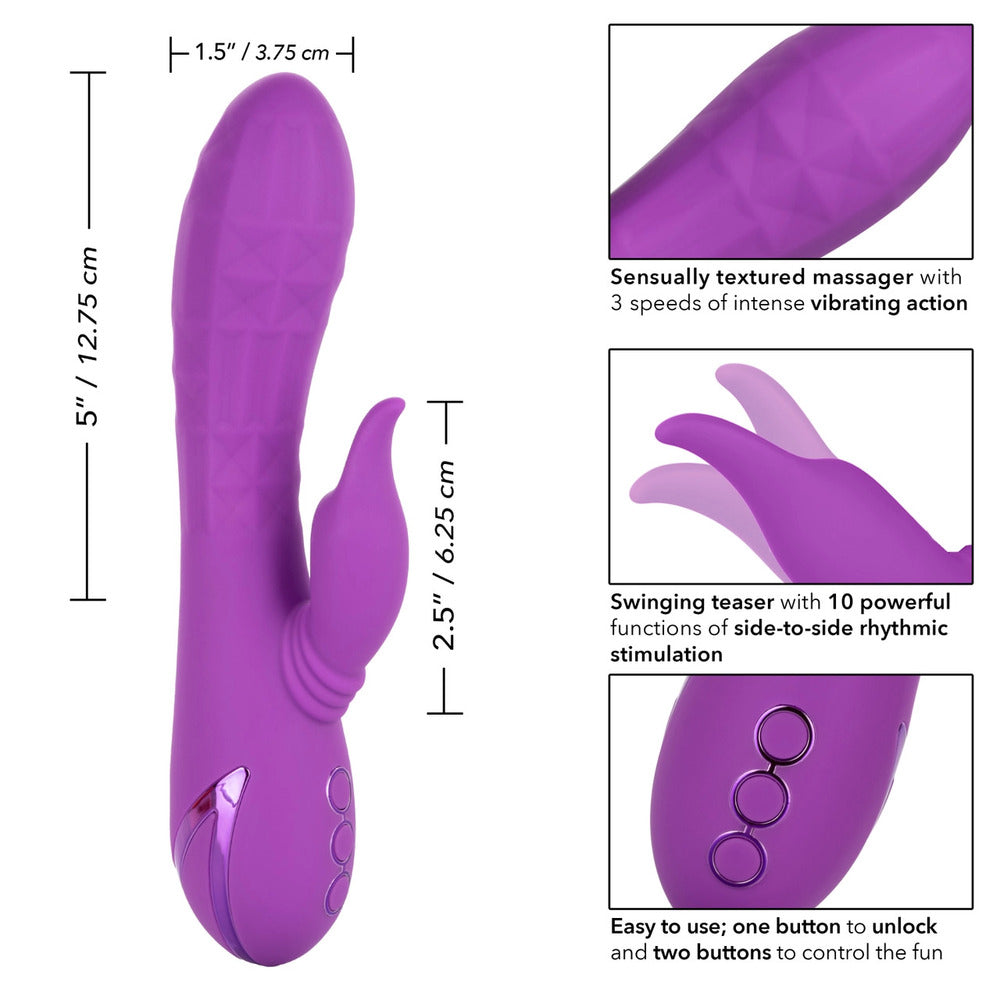 Rechargeable Valley Vamp Clitoral Vibrator With Rhythm VIBRATORS-RABBIT