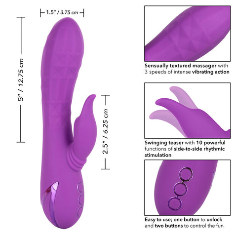 Rechargeable Valley Vamp Clitoral Vibrator With Rhythm VIBRATORS-RABBIT