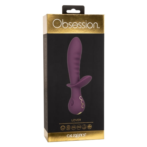 Obsession Lover Turbo-Charged Dual Vibrator in Purple with 10 Vibration Functions and Waterproof Silicone Design Purple Vibrators