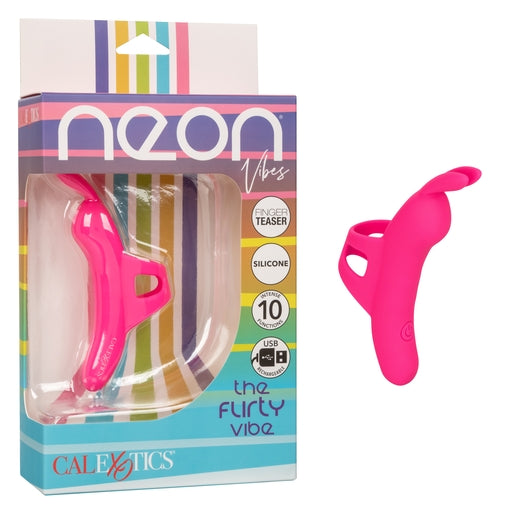 Neon Vibes The Flirty Vibe – Finger Teaser 4 Inches Pink > Vibrators > Finger Vibrators