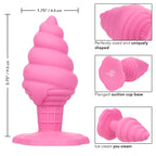 Naughty Bits Pink Ice Cream Cone Butt Plug - 3.75" x 1.75" > Anal Range > Butt Plugs