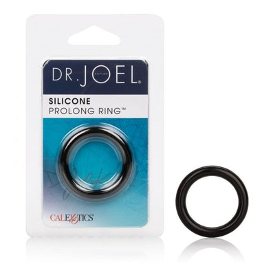 Dr. Joel Silicone Prolong Ring Black 1.2 Inch Diameter Ultra Soft Stretchy Cock Ring Black Cockrings