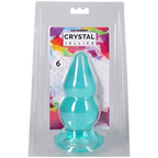 Crystal Jellies Double Pop Plug – Phthalate-Free Silicone 6 Inch Butt Plug Teal > Anal Range > Butt Plugs