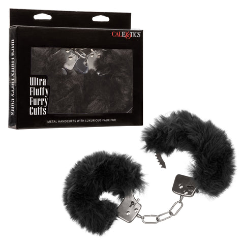 Ultra Fluffy Black Furry Bondage Cuffs For Couples Play Default Title > Bondage Gear > Handcuffs